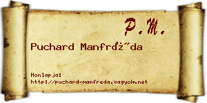 Puchard Manfréda névjegykártya